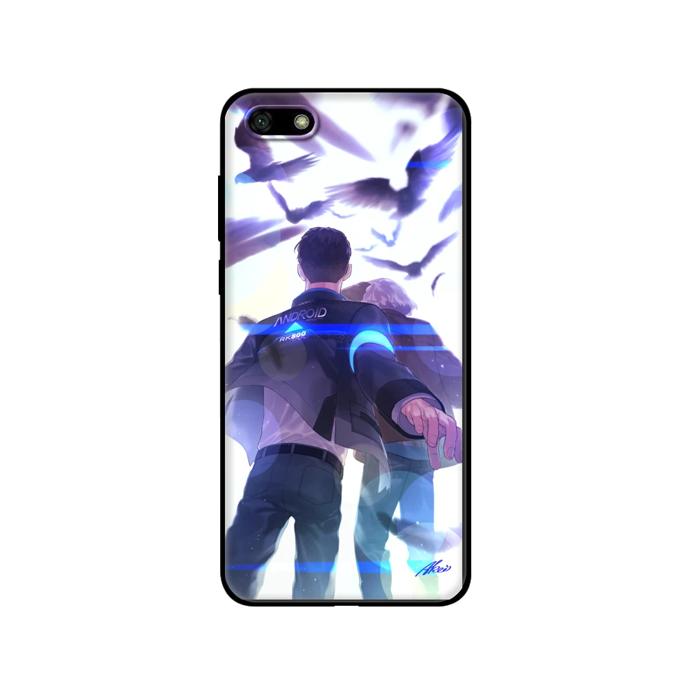 Черный чехол из ТПУ для Huawei Honor 20 Lite 10 10i 20S 30S 30 7A 7s 7C 5 7 Детройта стать человеком RK800