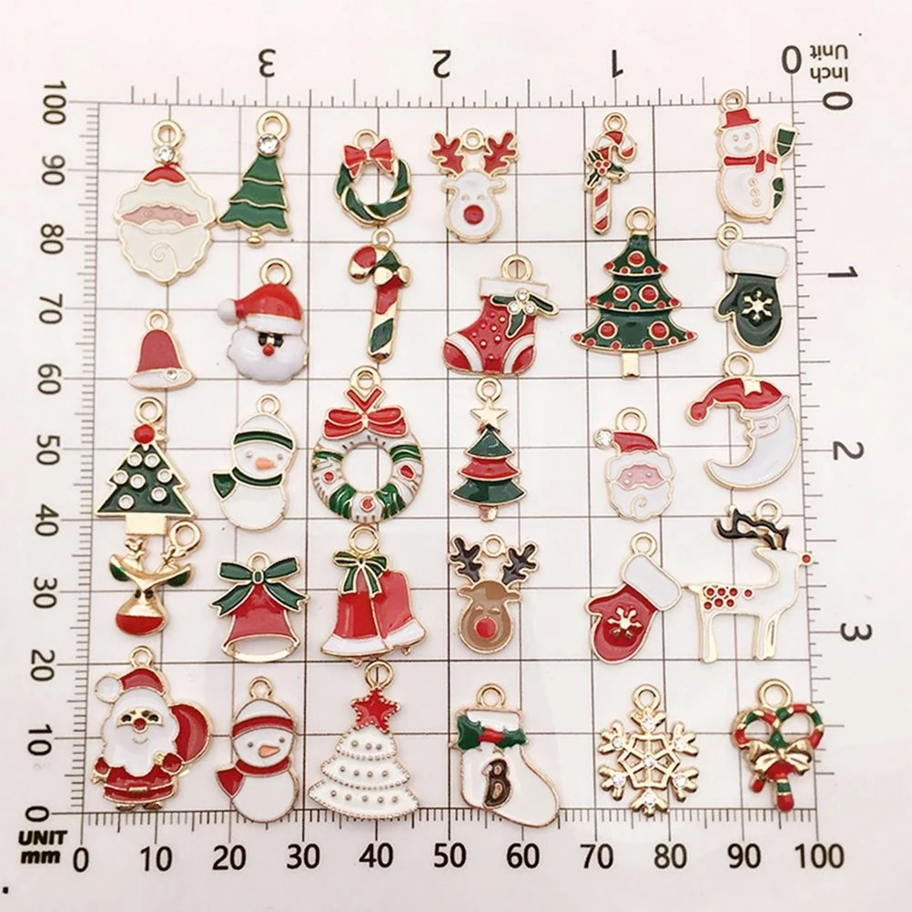 

96 Pcs Mixed Christmas Charms Christmas DIY Jewelry Pendants for Jewelry Bracelet Necklace Earring Craft Making Supplies