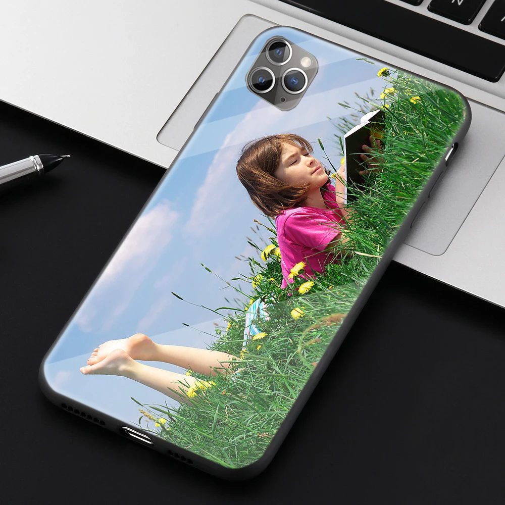 Индивидуальный чехол из закаленного стекла для телефона iPhone12 мини 11 Pro Max X XR XS 8 7 6s