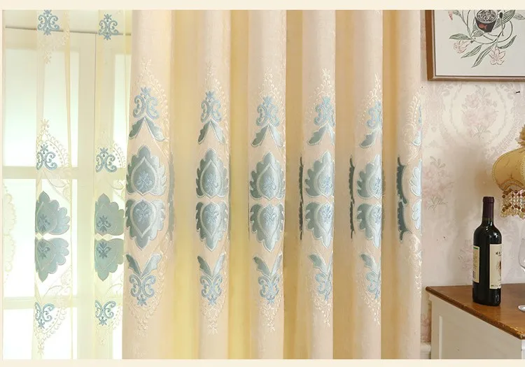 Новый продукт жаккардовые занавески из необработанной пряжи окрашенные в цветок