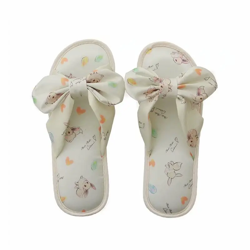 Милые тапочки с животными Millffy женские домашние обувь бантом Нескользящие мягкие