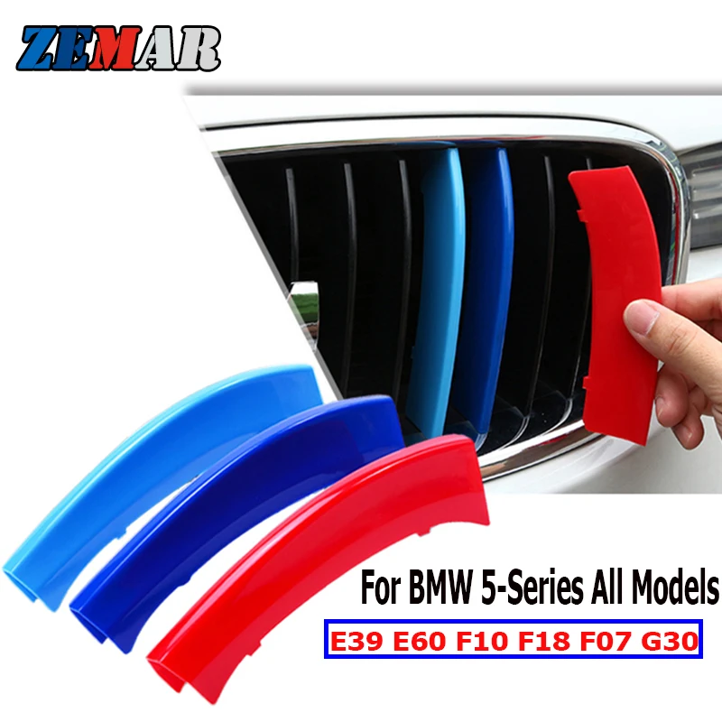 3 шт. ABS для BMW E39 E60 F10 F07 G30 F18 5 Series GT GT5 автомобильная гоночная решетка полоса обшивка