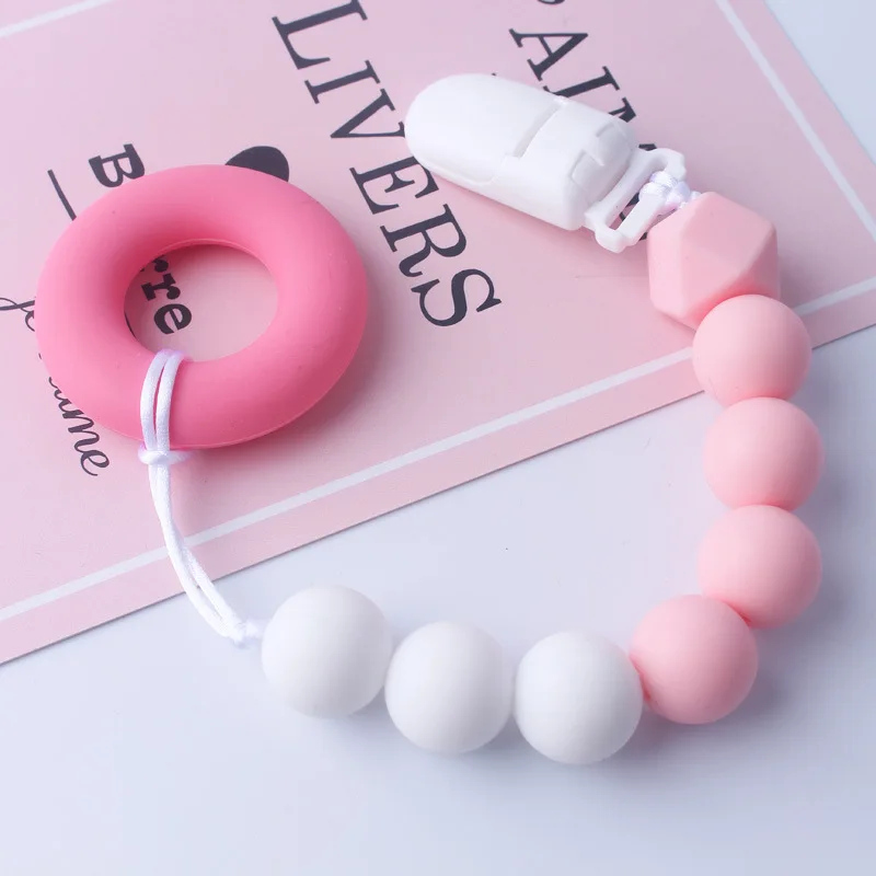 Детский Прорезыватель для зубов силиконовый чехол с украшением в виде кольца