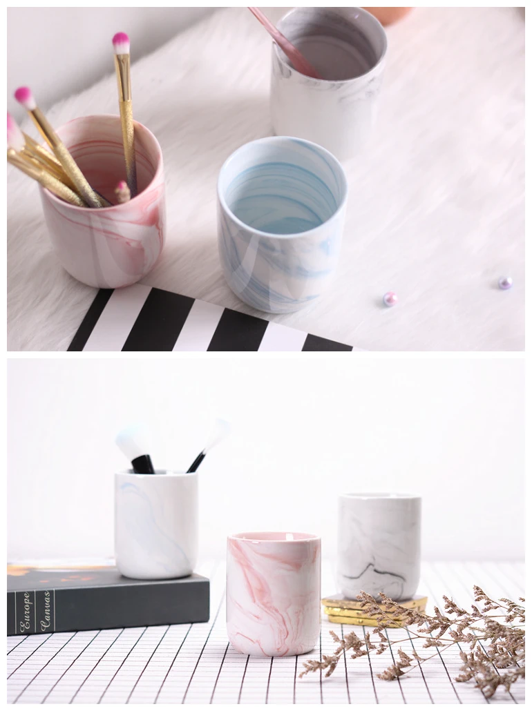 Мраморная Керамическая Настольная подставка для ручек и карандашей современный