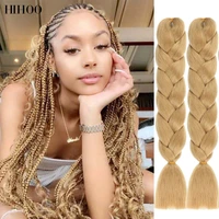 24 long crochet braiding hair extensions pre stretched jumbo synthetic braids hair ombre 3t color for black women