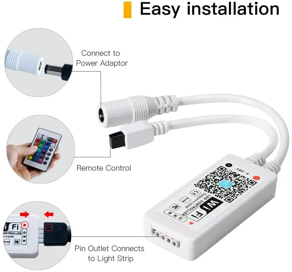 Светодиодная лента RGB 12 В гибкая SMD 5050 5 м водонепроницаемая Диодная