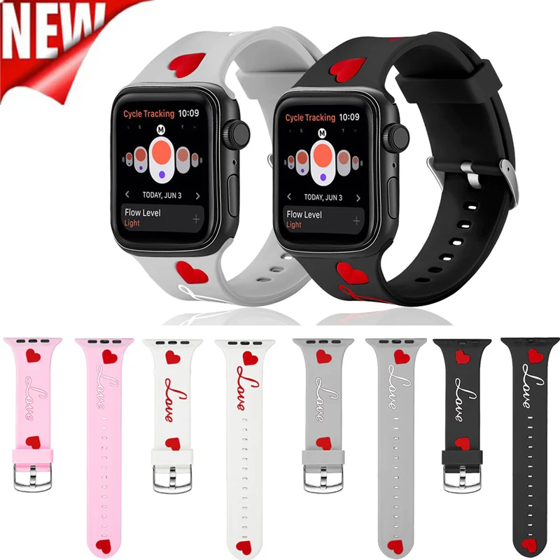 Ремешок сменный из мягкого силикона для apple Watch band Series 1 2 3 42/38 мм браслет на