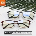 Xiaomi Mijia анти-синий Mi компьютерные очки сведена к минимуму благодаря профессиональной стандарт Blu-Ray УФ усталость высококачественный защитный чехол для телефона глаз протектор TS очки для мужчин и женщин;