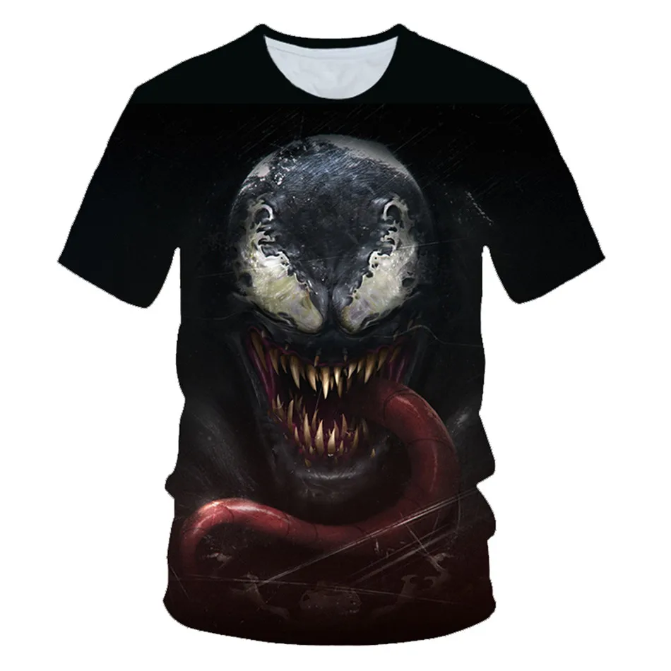 Летняя детская одежда новые Venom Marvel пленка футболка аниме детские 3D принтом Футболки для мальчиков и девочек, Повседневная рубашка футболки От 4 до 20 лет