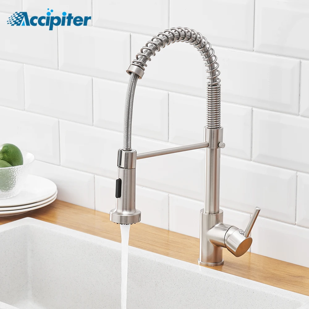 Accipiter весенние краны для кухонной раковины из латуни смеситель кран горячей и