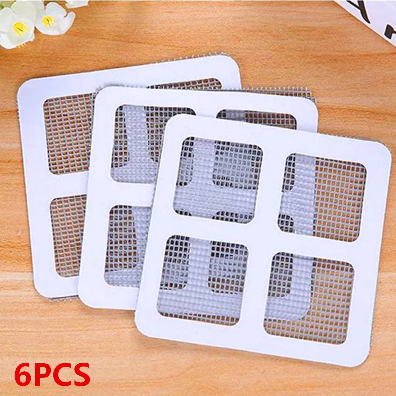 6pcs Fix Net Window домашний клей анти комары мухи Жук Насекомое Ремонт экрана стены патч наклейки сетка окно экран сетка на окно сетка - Цвет: 6pcs