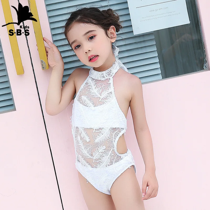 Новое поступление детский купальник сексуальный милый сиамский треугольный