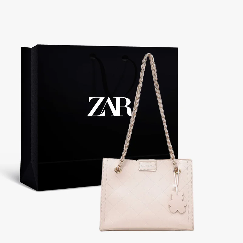 

ZAR Fashion Shoulder Bag Hand Bag Women Ladies Tote Messenger Bag Simple Stitching Wild Plaid Women's bag Europe America