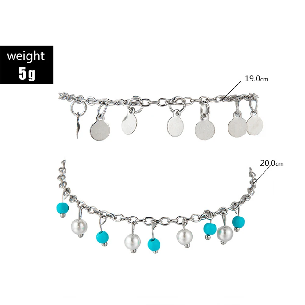 Богемные жемчужные браслеты на ногу для женщин ювелирные изделия ног винтажный