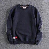 men sweatshirts thick 2021 new autumn and winter cotton male pullover black gray red blue green teenager boys korean style h75
