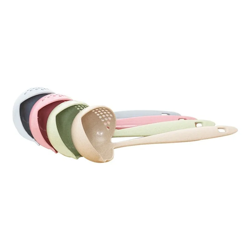 

2 Pcs Creative Spoon Colander Combo Kitchen Environmental Protection Tableware Pot Dual-Use Spoon Household Kitchen Accessories