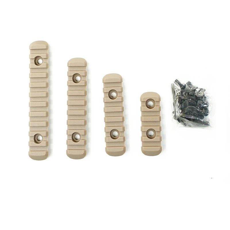 4 шт./компл. Тактические Airsoft полимерная Пикатинни M-LOK для MOE Handguard лазерный прицел охотничья аксессуары - Цвет: Sand