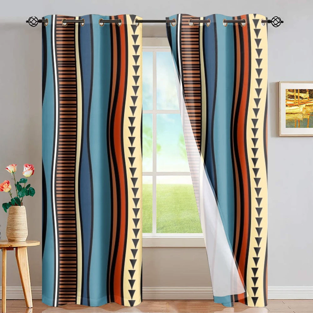 

DARMIAN Native Tribe African Pattern Window Treatment Curtain Full Shading Panel Thermal Insulated Blackour Bedroom Dark Drapes