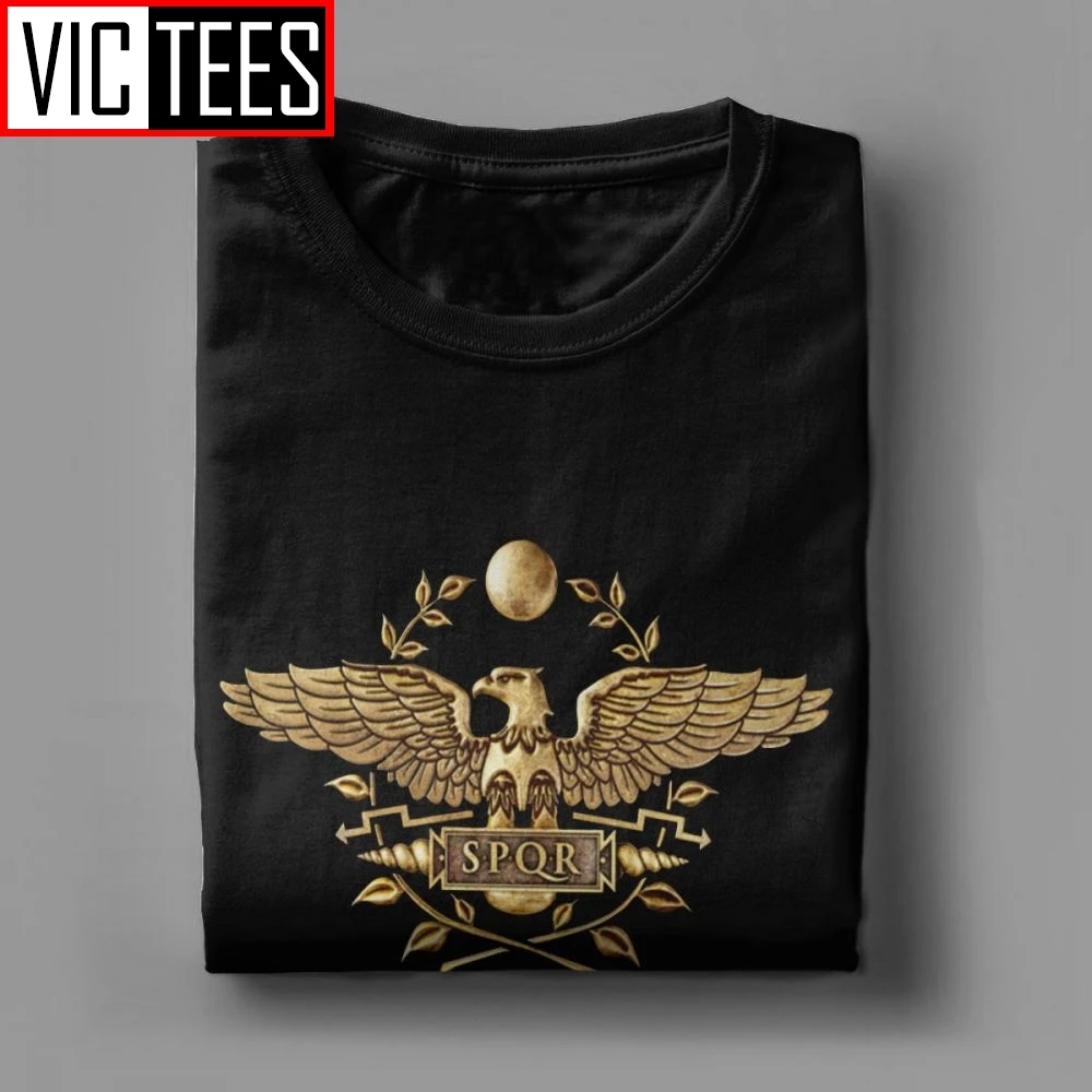 Мужская футболка Spqr Eagle Percy Jackson Roma Funnyd Классическая хлопковая | одежда
