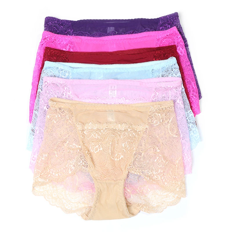 

3pcs Fashion Panty Lingerie Breathable Sexy Lace Panties For Women Underwear Hollow Out Briefs Low-Rise Panties Female Underwear
