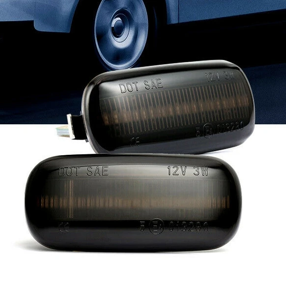 

2Pcs LED Smoked Lens Amber Front Fender Sequential Side Marker Lights For Audi A3 S3 A4 S4 A6 S6 Turn Singal Light Blinker