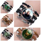 Браслет Marvel loki, Мстители, loki, аниме фигурка, кожаный браслет из драгоценных камней, детские игрушки для мальчиков, рождественские подарки