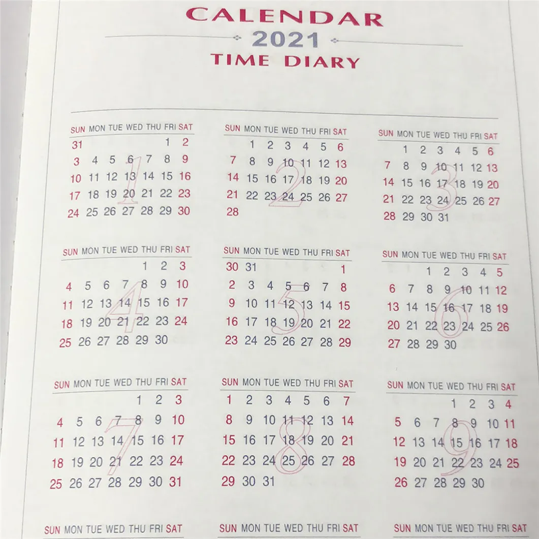 

2021 Notebook Time Management Personal Monthly Planner Notebook Diary Monthly Weekly Daily Plan Agenda Papers Black Blue Green