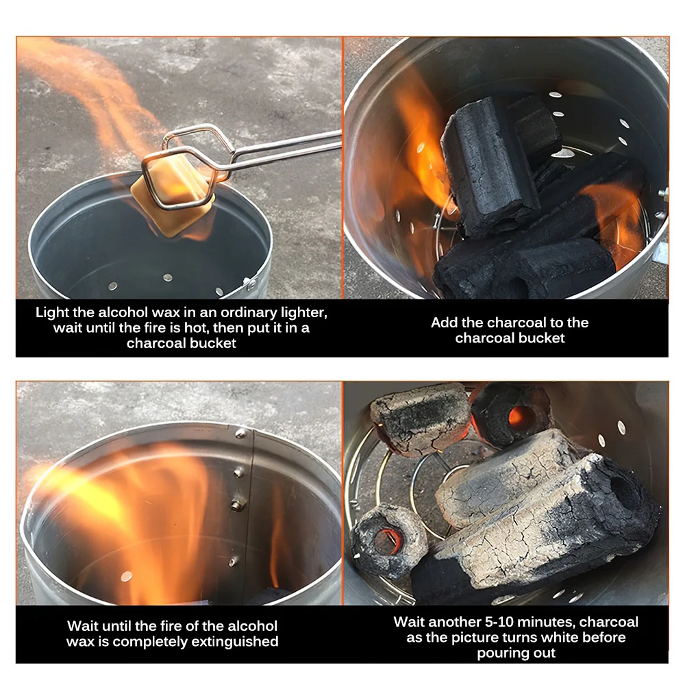 

Угольные бочки из нержавеющей стали, угольные бочки с отверстием для утечки, угольный обжиг, корзина для барбекю, угольные бочки, принадлежн...