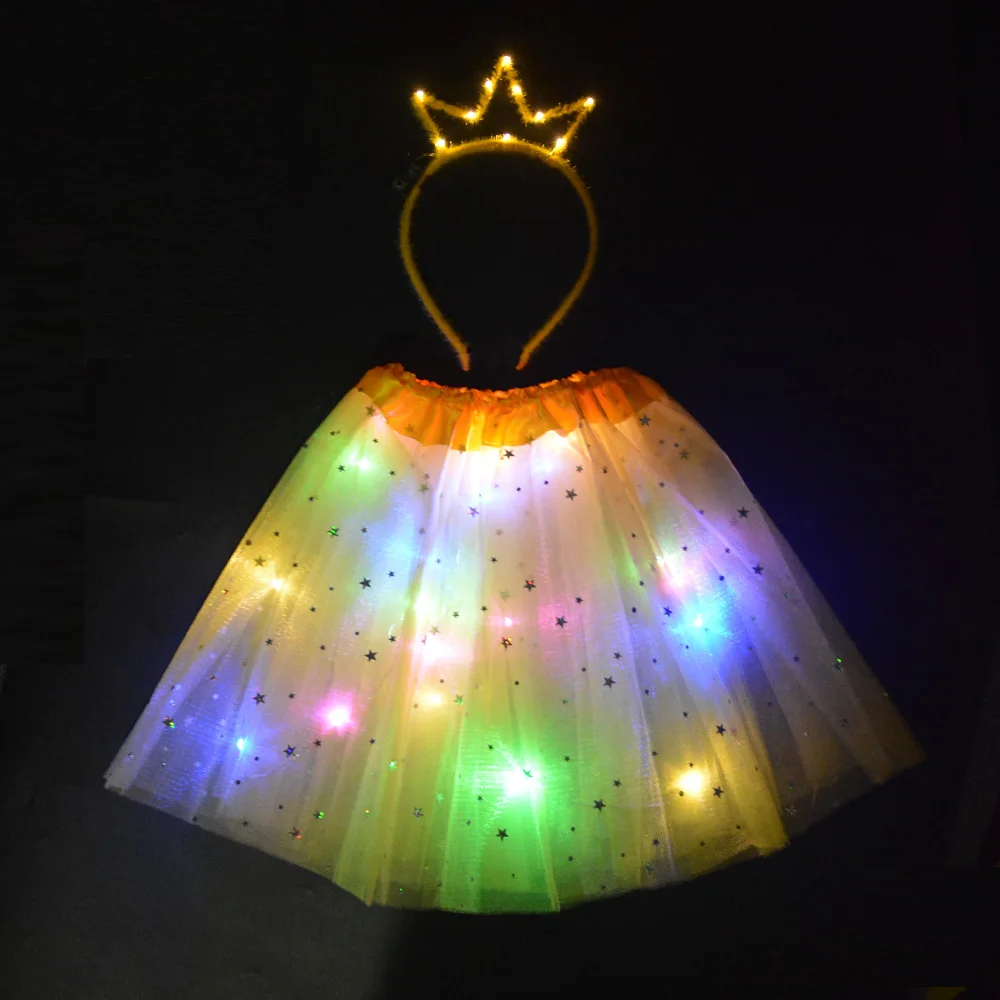 

Kids Adult Party Glow Light Tutu Skirt Cat Crown Bunny Set Led Clothes Costume Wedding Birthday Party Gift Cosplay Led Clothing