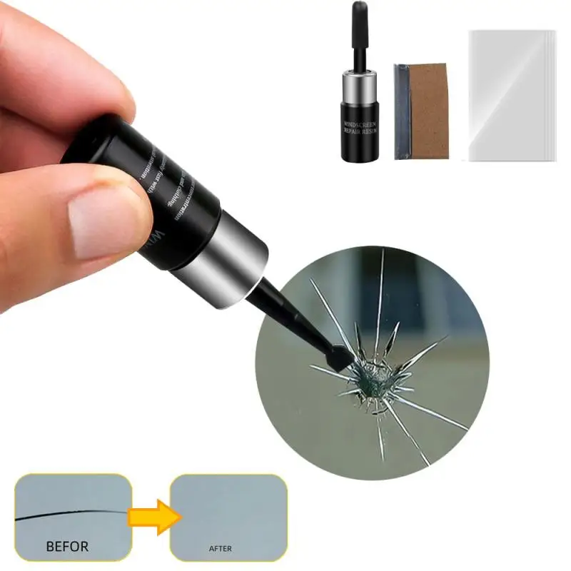 Инструменты для ремонта лобового стекла автомобиля жидкость восстановления