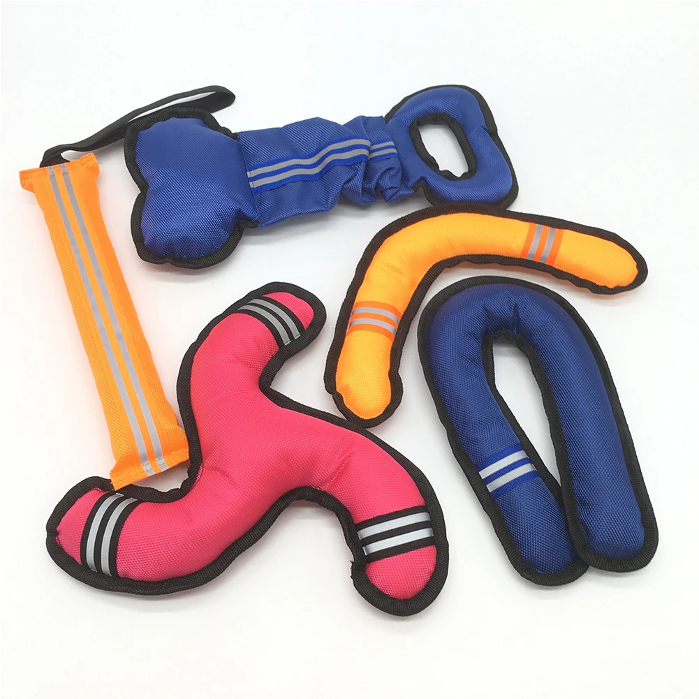 Собаки летающие Дисковые игрушки Светоотражающие Бумеранг укуса устойчивые