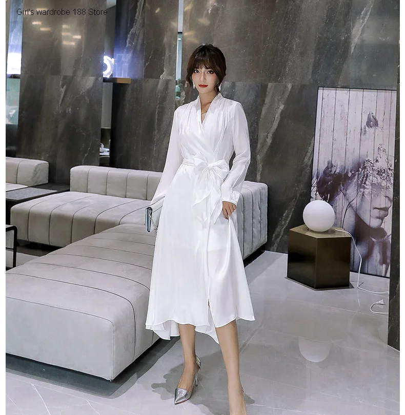 

Женское приталенное платье, белое платье с длинными рукавами, облегающая юбка с длинными рукавами и листьями, новинка 2020