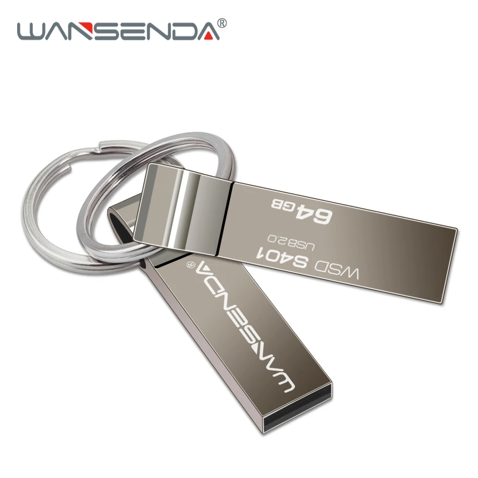 WANSENDA металлический флэш накопитель USB Водонепроницаемый 64 ГБ 32 оперативной