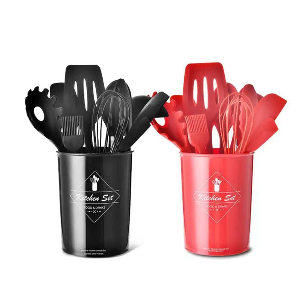 

10/11Pcs Silicone Kitchenware Non-Stick Cookware Cooking Tool Spoon Spatula Ladle Egg Beaters Shovel Soup Kitchen Utensils Set