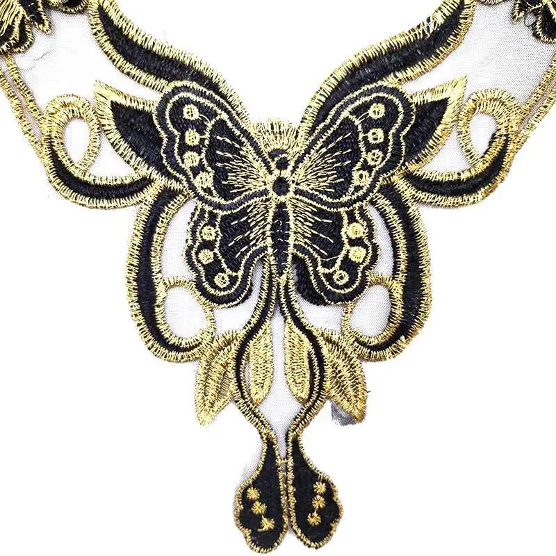 Вышитый воротник для шеи сделай сам Водорастворимая марлевая сетка Женская