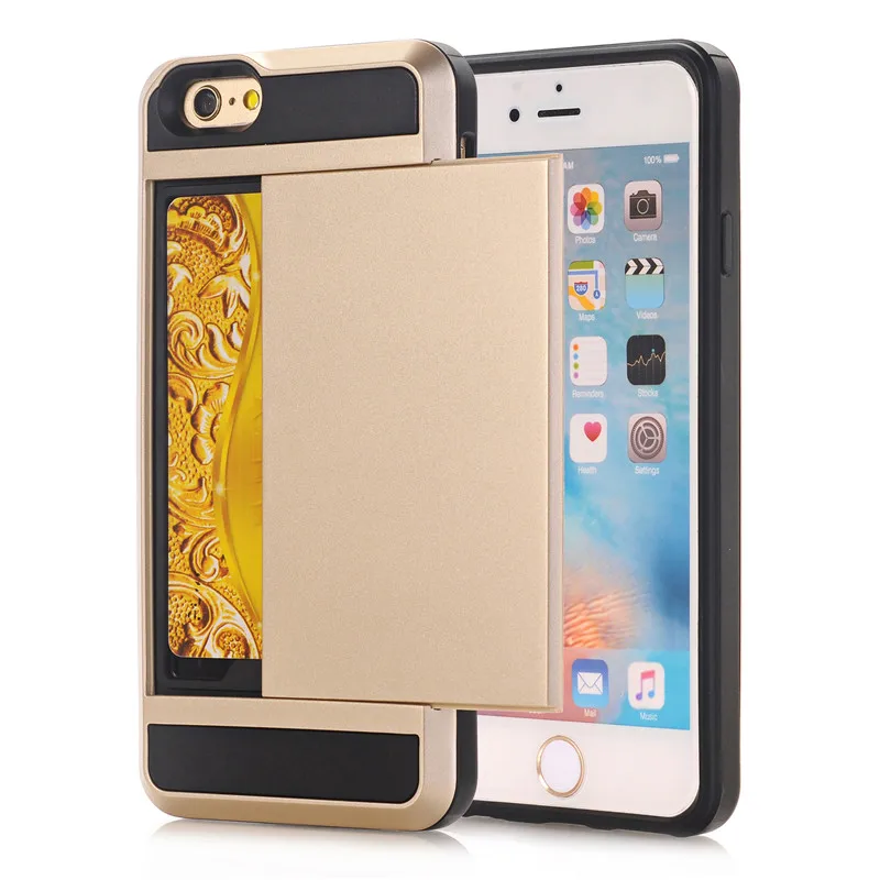 Роскошный гибридный Чехол бумажник 2 в 1 из ТПУ и пластика с карточным карманом