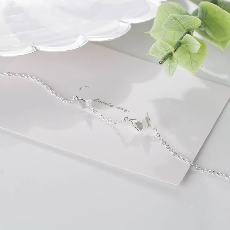 

Silver Color Jewelry Charming Butterfly Chain Bracelet Adjustable Bangle For Women Girl Wedding Jewelry 2020