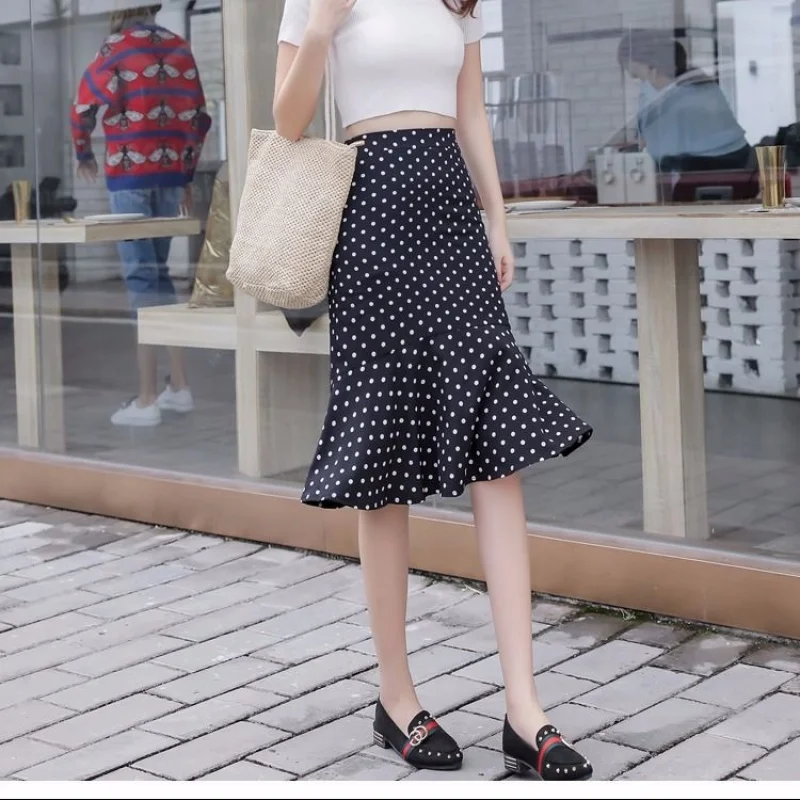 Big Size S-5xl New Fashion Women Skirts Summer Floral High Waist Ladies Was Thin Large Chiffon Ball Gown Skirt | Женская одежда