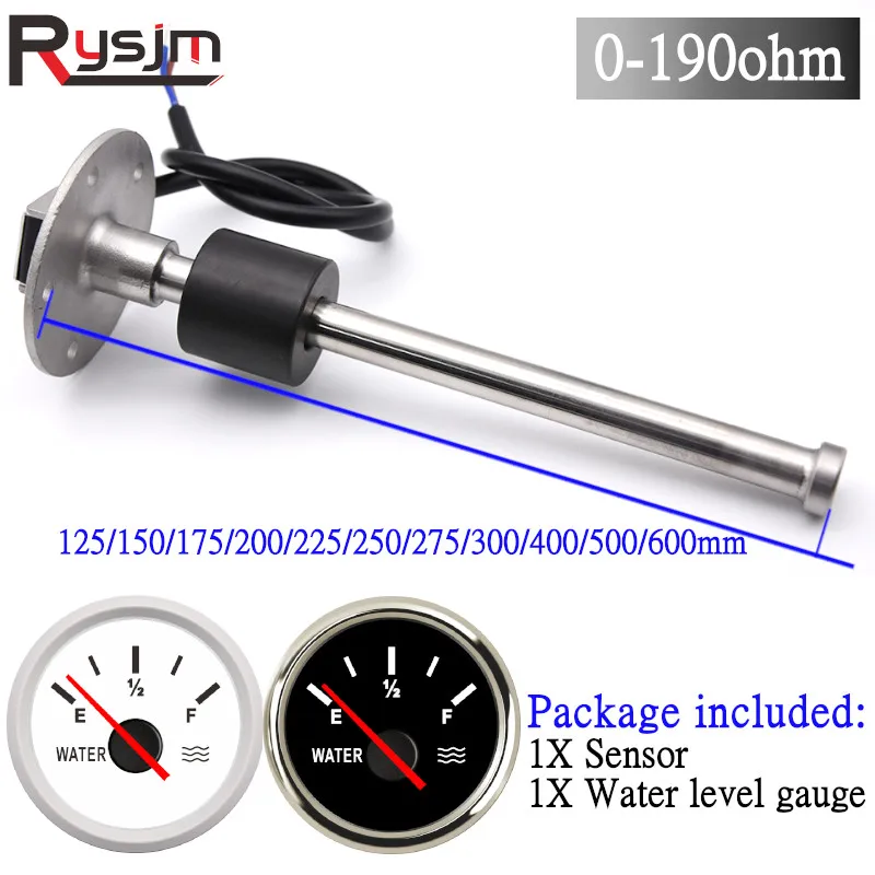 

125/150/175/200/225/250/300/400/500/600mm Water Level Sensor Include Water Level Meter 0-190ohm boat accessories marine