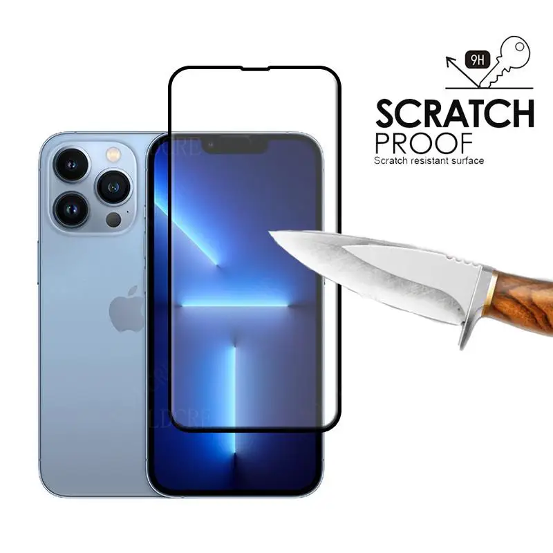 4 en 1 para iPhone 13 Pro Max vidrio para iPhone 13 de vidrio templado HD Protector de pantalla para iPhone 11 12 13 Pro Max Mini lente de vidrio-1