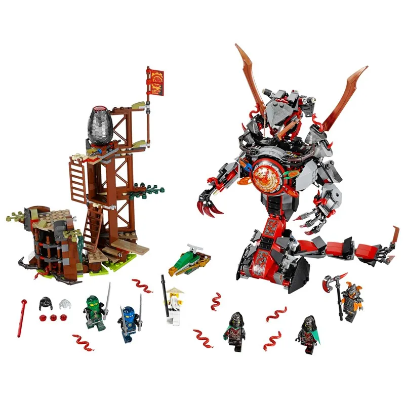 Новые модели серии ниндзя Dawn of Iron Doom совместимые с 70626 06042 строительные блоки lepining