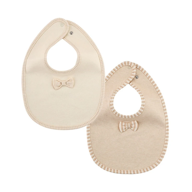 

2 Pcs Infant Solid Color Bib Cravat Feeding Burp Cloth Three-layer Waterproof Comfortable Cotton Saliva Towel 69HE