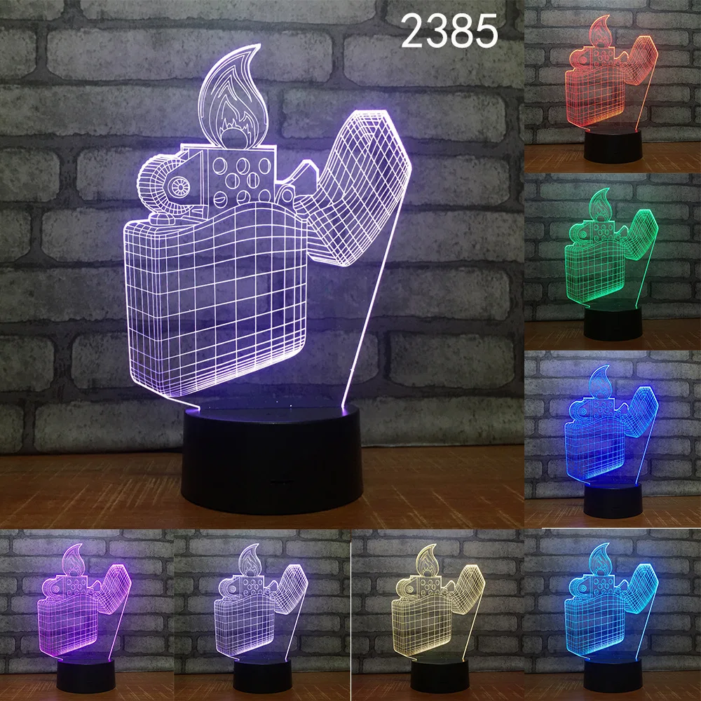 Зажигалка ваза чашка абстрактная 3D Ночная лампа акриловая лазерная