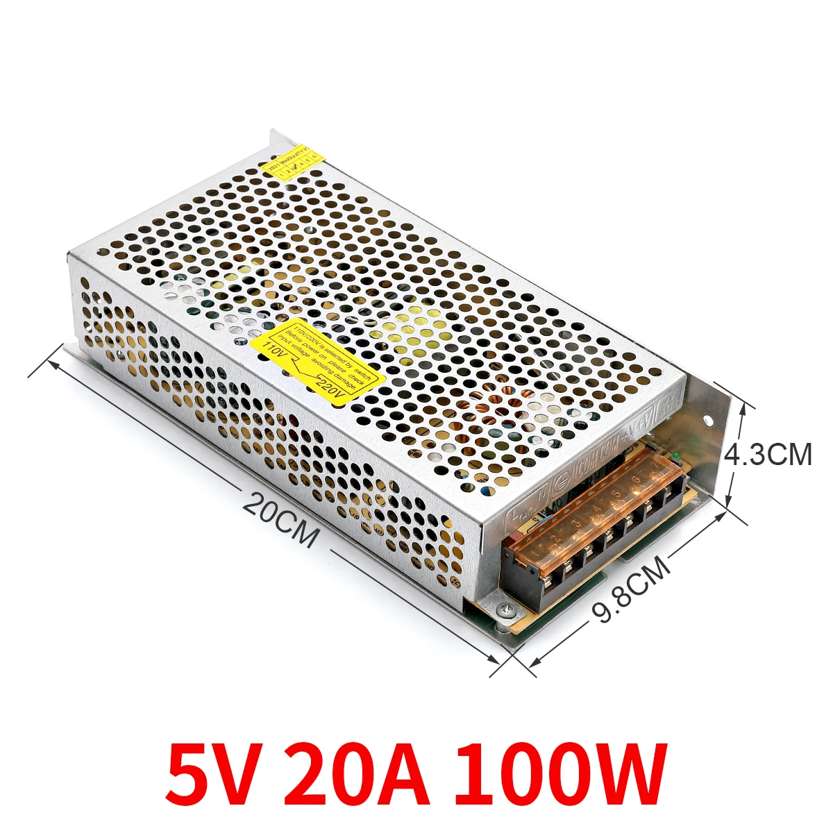

Switching power lamp transformer 5V 20A 100w LED strip closed circuit TV adapter