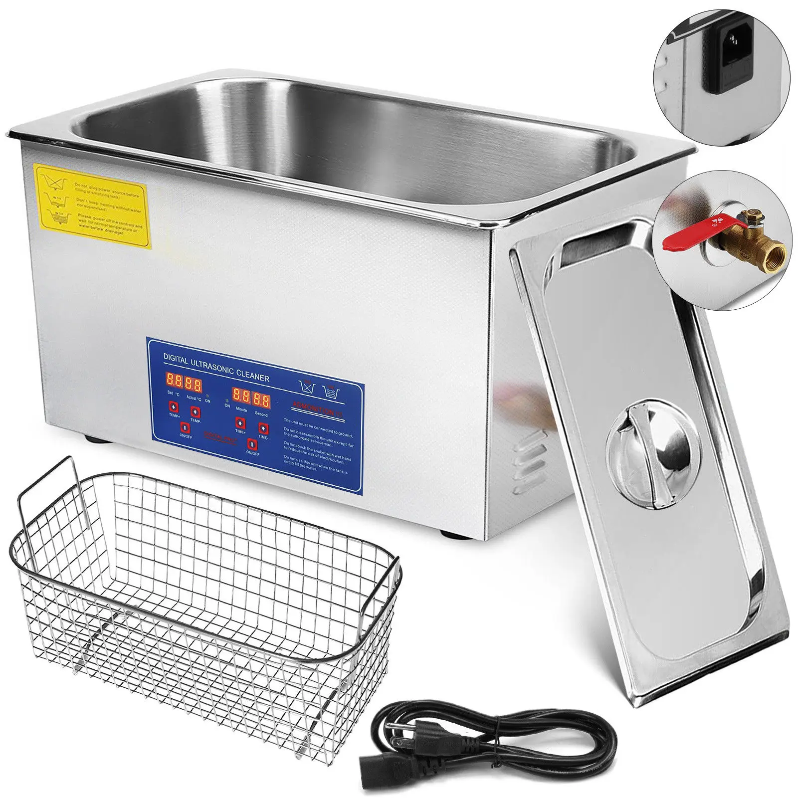 

VEVOR Ultrasonic Cleaner Commercial Ultrasonic Cleaner for Cleaning Eyeglasses Rings Ultrasonic Cleaner 1080W 22L