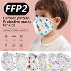 102050 шт., Детские Мультяшные маски Ffp2, 4 слоя, фильтрация 95%