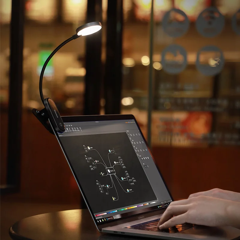 Baseus USB свет мини LED Настольная лампа для чтения перезаряжаемая защита глаз