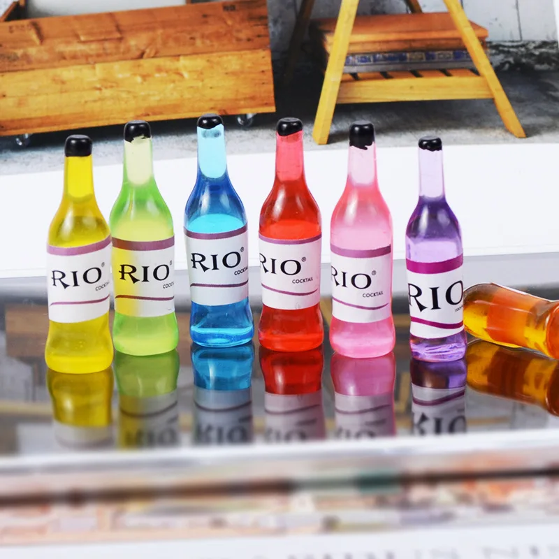 10 шт./лот миниатюрный игрушка жареные креветки чипов бутылки Напитки Кола вина