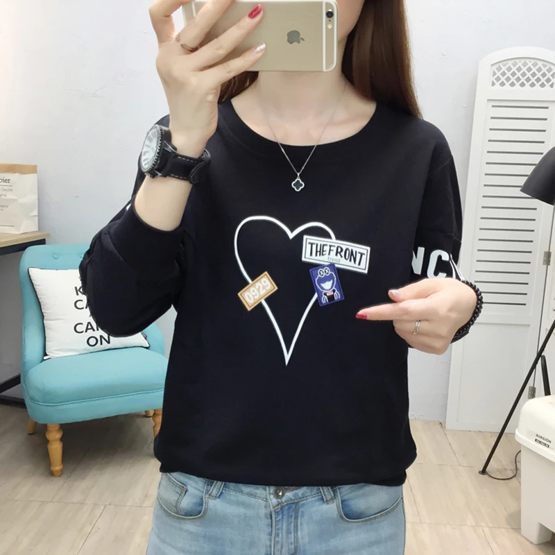 Женская толстовка с длинными рукавами повседневный Свободный пуловер надписью в