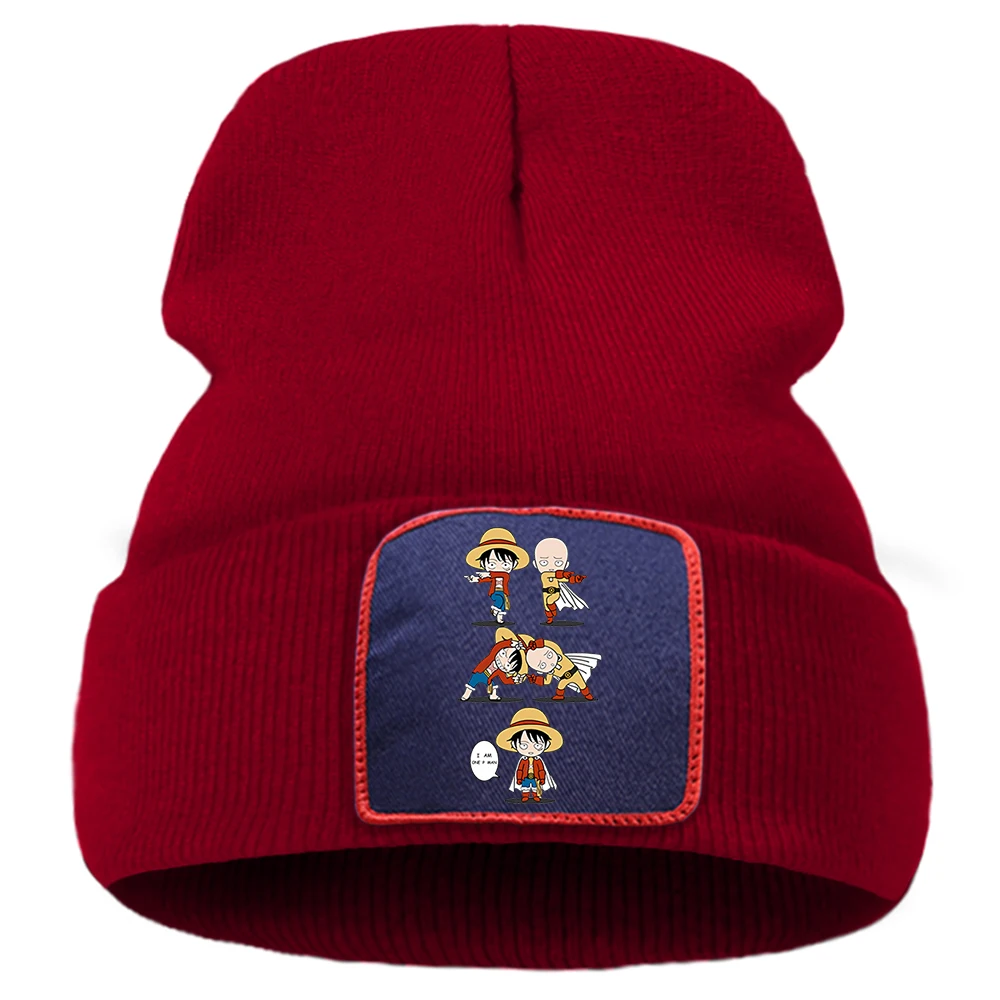 

Шапка-бини унисекс, вязаная, хлопковая, с принтом